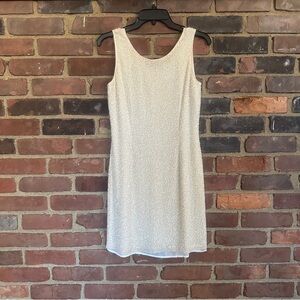 Bieff Basix | Beaded Formal Party Dress -32 chest / 33” long -back zip